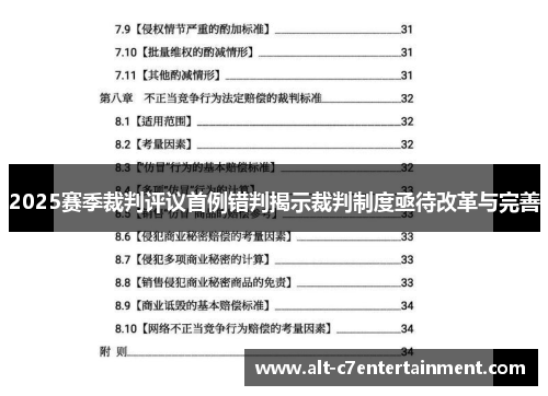 2025赛季裁判评议首例错判揭示裁判制度亟待改革与完善 2025赛季裁判评议首例错判揭示裁判制度亟待改革与完善