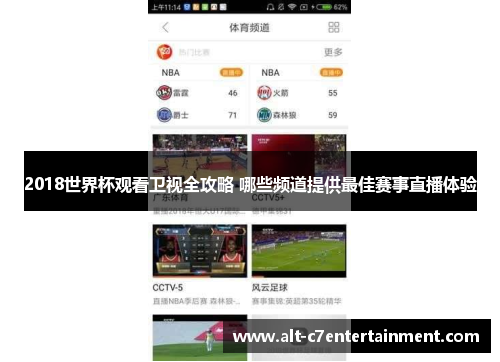 2018世界杯观看卫视全攻略 哪些频道提供最佳赛事直播体验